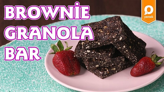 Diyetteyiz Diye Brownie'den Uzak Kalmamıza Gerek Yok! Brownie Granola Bar Tarifi