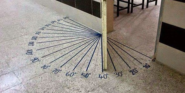 2. The door of a math classroom