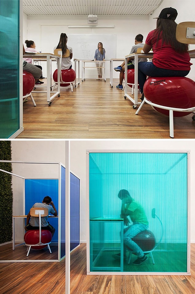 23. Cool classroom for ADHD teens in Israel.