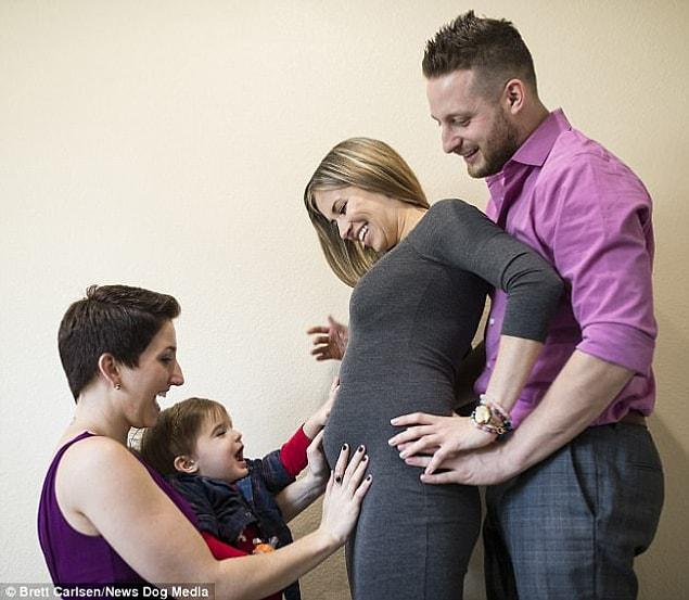 When a family announces that it is expecting, it is usually two parents that excitedly break the news.