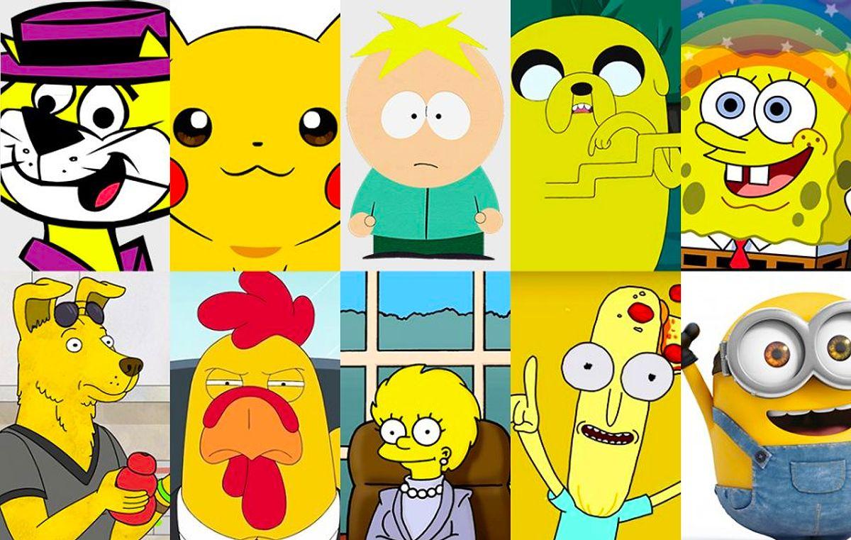 Have You Ever Noticed How Most Popular Cartoon Characters Are Yellow?