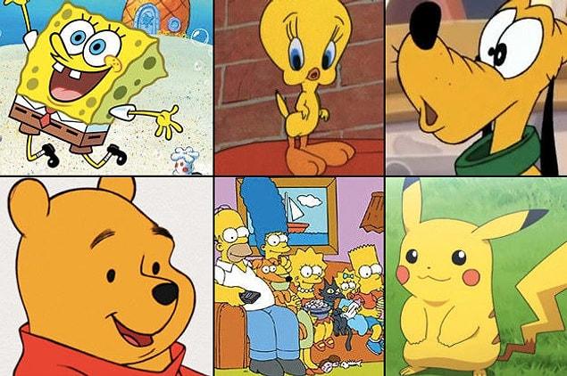 SpongeBob, Tweety, Winnie the Pooh, Minions, Pikachu, The Simpsons, Pluto, etc.
