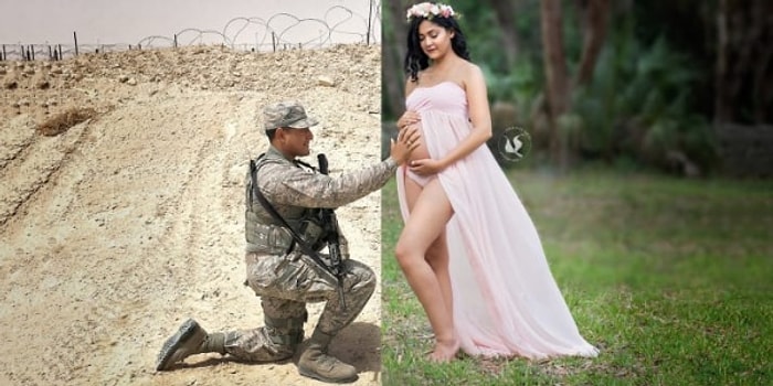 Müstakbel Bir Anne ve Yolunu Hasretle Gözlediği Asker Kocasını Kavuşturan Fotoğraf Çekimi