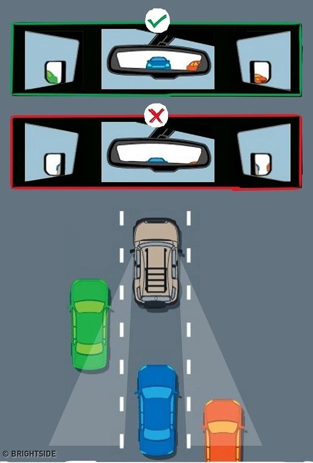 3. Eliminate blind spots when driving by correctly adjusting your car’s mirrors