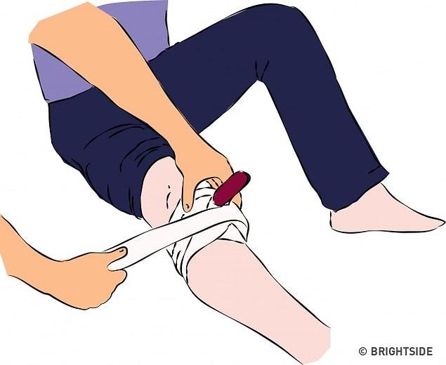 10. Do not remove a knife or other sharp object from a wound