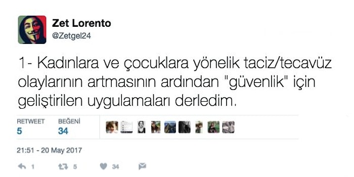 Bir Twitter Kullanıcısının Derlediği Kadınların 'Güvenliği' İçin Geliştirilmiş Telefon Uygulamaları