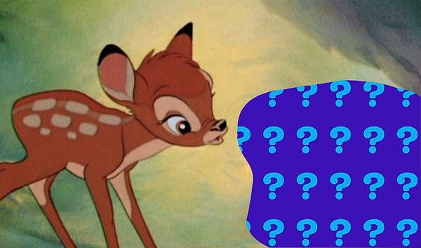 7. На кого смотрит Бэмби?