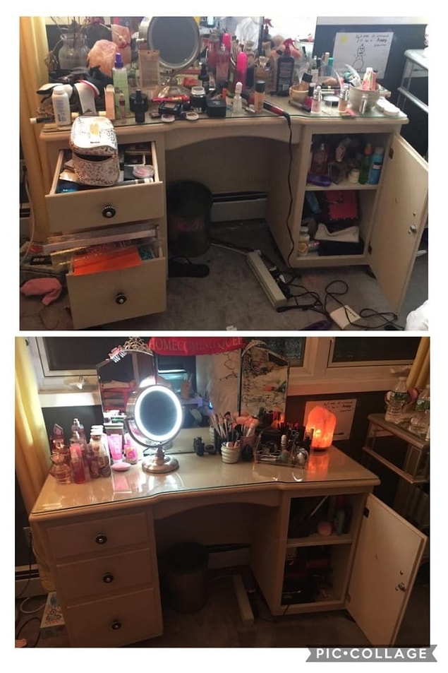 16. This vanity that has been thoroughly organised. 😱