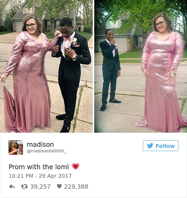 Madison later shared on Twitter and at first people were liking it...