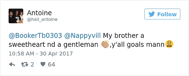 Everybody is talking about how good of a man Tre is and that he's a gentleman.
