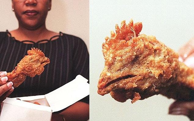 4. 100% chicken nuggets. Literally. With the head and everything.