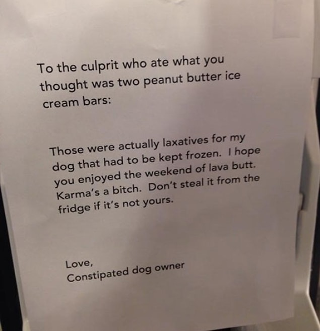 2. Don't steal it from the fridge.