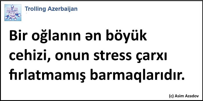 Azerbaycan'ın Popüler Mizah Sayfalarından Son Ayların En İyi 15 Caps'i