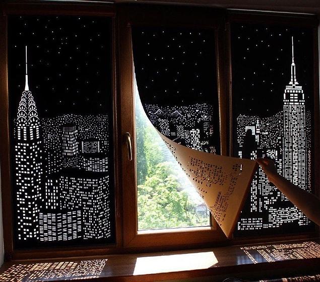 1. This blackout curtains that will transform your windows into a spectacular cityscape