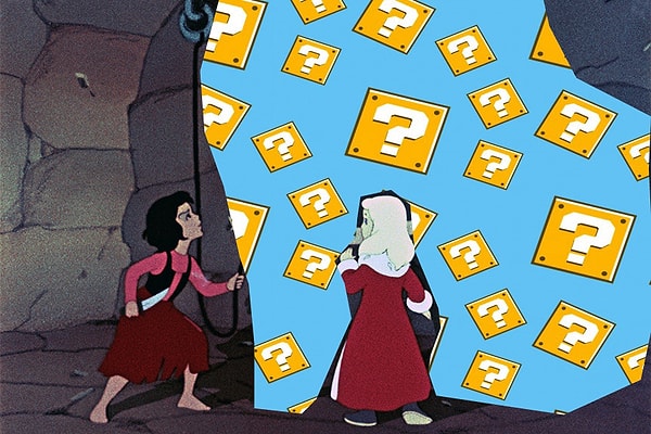 8. Кто стоит рядом с Гердой и Маленькой разбойницей?