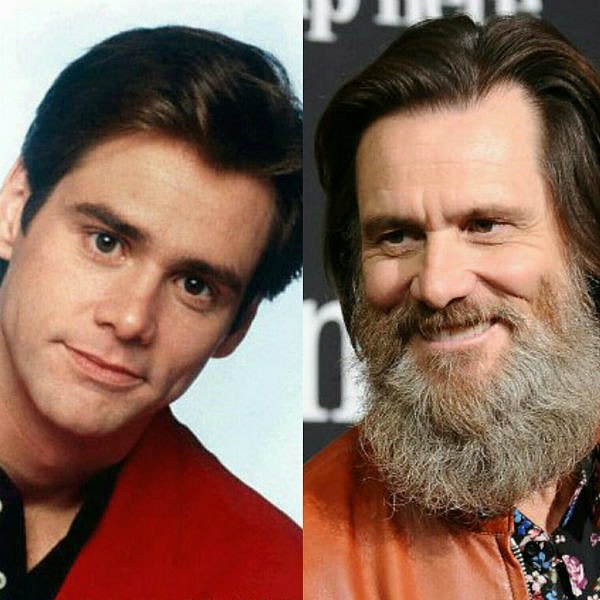 4. Он не только надел серые брюки в сочетании с черной рубашкой в цветочек и оранжевой кожаной курткой, но и отрастил длинную седую бороду.