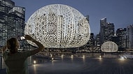 Singapur Marina Işık Festivali İçin 50 Kişinin 2 Ayda Ördüğü Dev Deniz Kestanesi Dantelleri!