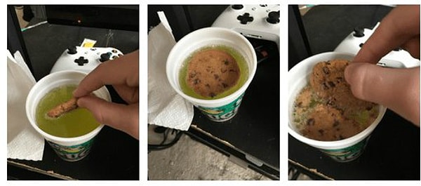 2. А вот кто-то придумал новую комбинацию: печеньки + газировка 👌