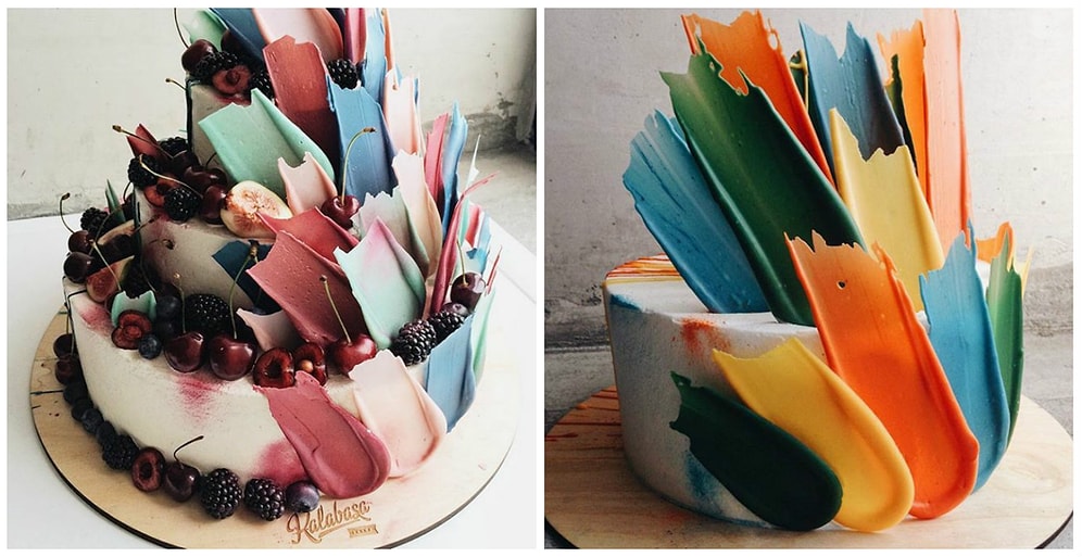 Московская кондитерская  "Kalabasa" произвела фурор в Инстаграме: торты с шоколадными "мазками"