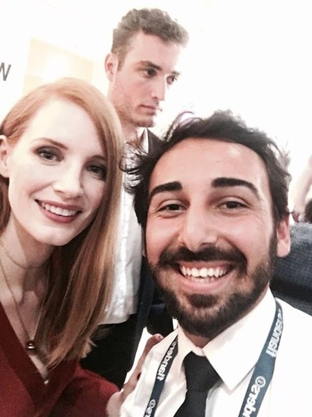 "Thanks to Adriana, I walked on the red carpet while posing to 300 photographers." he said.