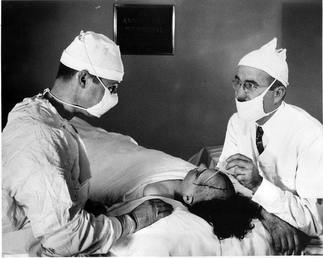 Lobotomy is the most common treatment method in mental hospitals.
