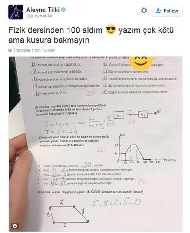 13. Aleyna Tilki, okulu birinci olarak bitirir.