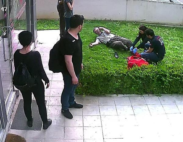 Düşme sonucuna sol ayağı kırılan veteriner hekim Özdemir çağrılan  ambulans ile  hastaneye kaldırıldı.