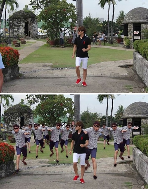 7. "Добавьте на фото опасных ребят, которые меня преследуют"