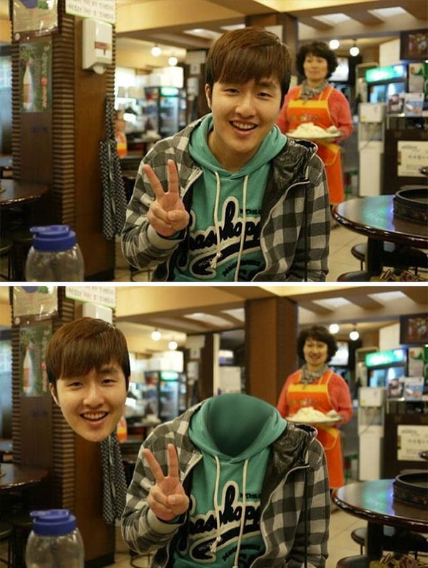 14. "Я хотел поставить свое лицо на аватарку, но женщина в кадре мешает. Не могли бы вы вырезать ее, чтобы я мог это сделать?"