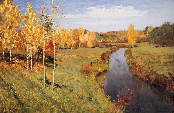 7. Golden Autumn, Isaac Levitan - Rusya