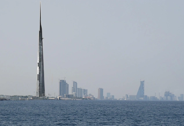 Dünyanın en yüksek gökdeleni olacak olan 'Kingdom Tower' inşa ediliyor.