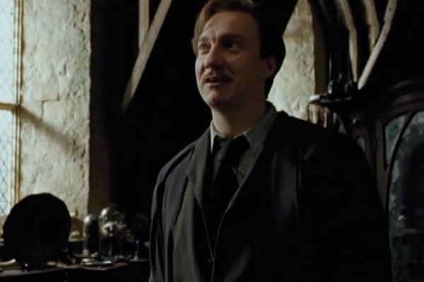 7. Профессор Люпин разговаривает с...