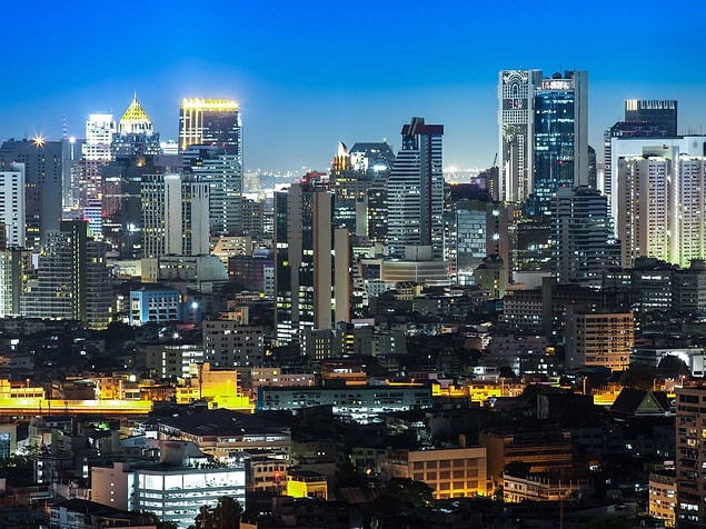 13. Bangkok 1,681 bina 1,568 kilometrekare.