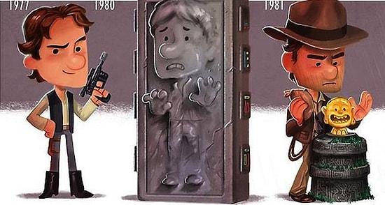 30 смешных иллюстраций эволюции голливудских актёров и их персонажей