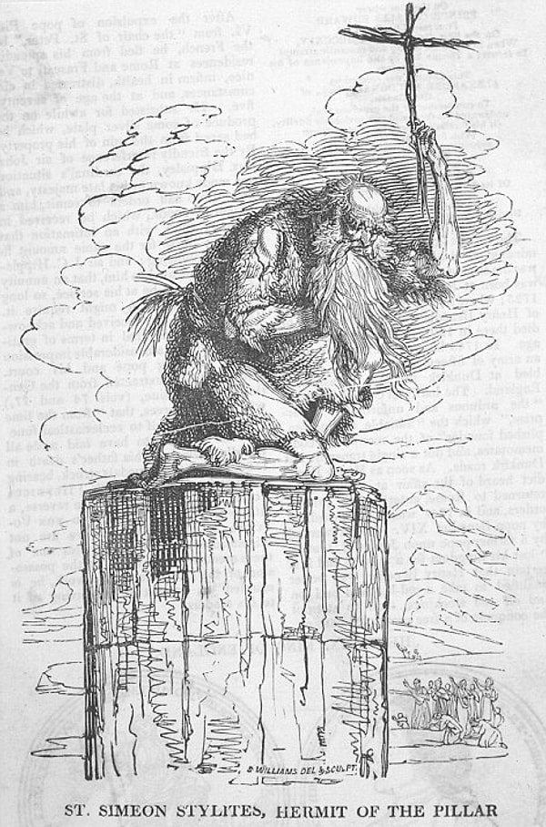 5. Традиция столпников началась еще в 423 году, когда Симеон Столпник взобрался на вершину столпа в Сирии и прожил там 25 лет, дабы избежать земных искушений