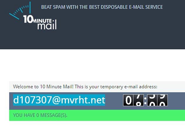 6. 10 Minute Mail