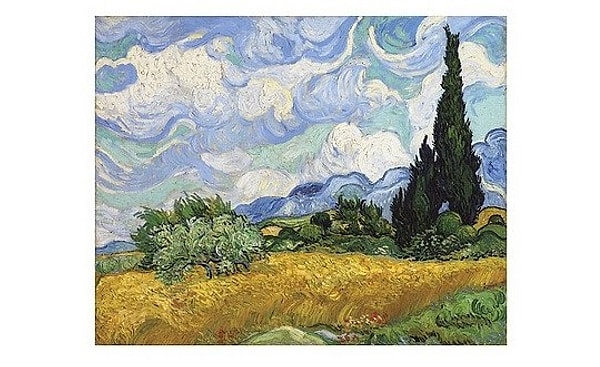 12. Пшеничное поле с кипарисами