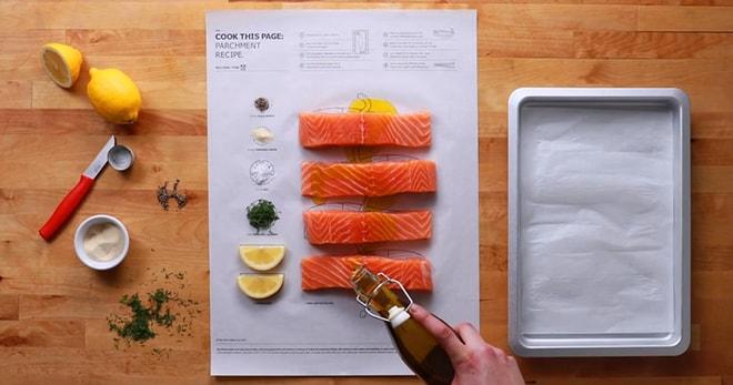 IKEA’dan Üzerinde Yemek Pişirme Talimatları Birer Birer Çizilmiş Süper Pratik Pişirme Kağıdı Posterleri