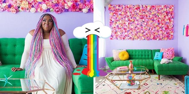 Dünyanın Tüm Pastel Renklerini Kullanarak Kendi Elleriyle Bir 'Unicorn' Evi Yaratan Kadın