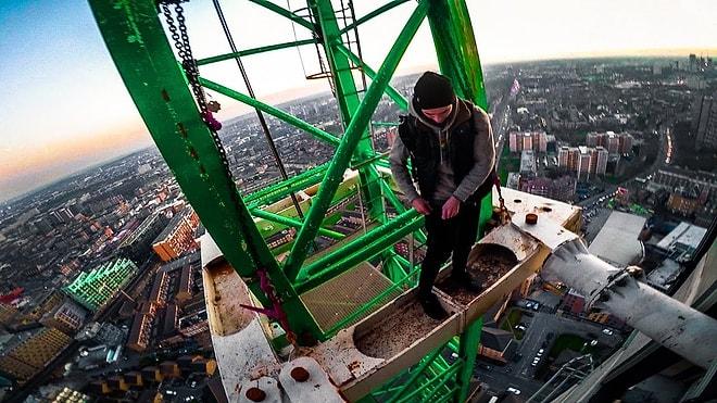 Yüzlerce Metre Yükseklikteki Vince Tırmanan Çılgın İkilinin Gözünden Londra