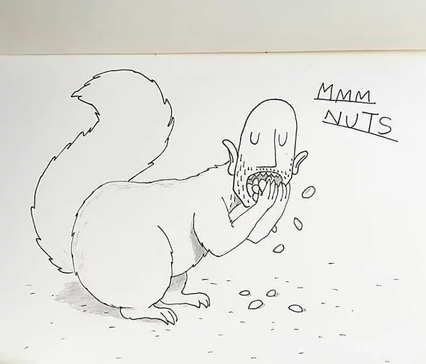 20. Ммм... Обожаю орешки. Келли говорит, что я похож на белку.