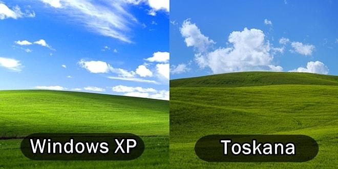 O Aşina Olduğumuz Nostaljik Windows XP Manzarasını Toskana'da Yakalayan Fotoğrafçı