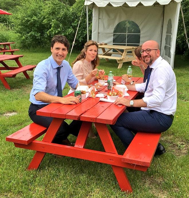 Bir Öğle Yemeğinden 'Mütevazı' Fotoğraf: Kanada Başbakanı Trudeau, Belçika Başbakanı Michel'i Ağırladı