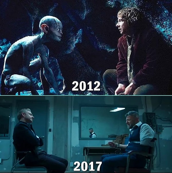 4. Энди Серкис и Мартин Фримен