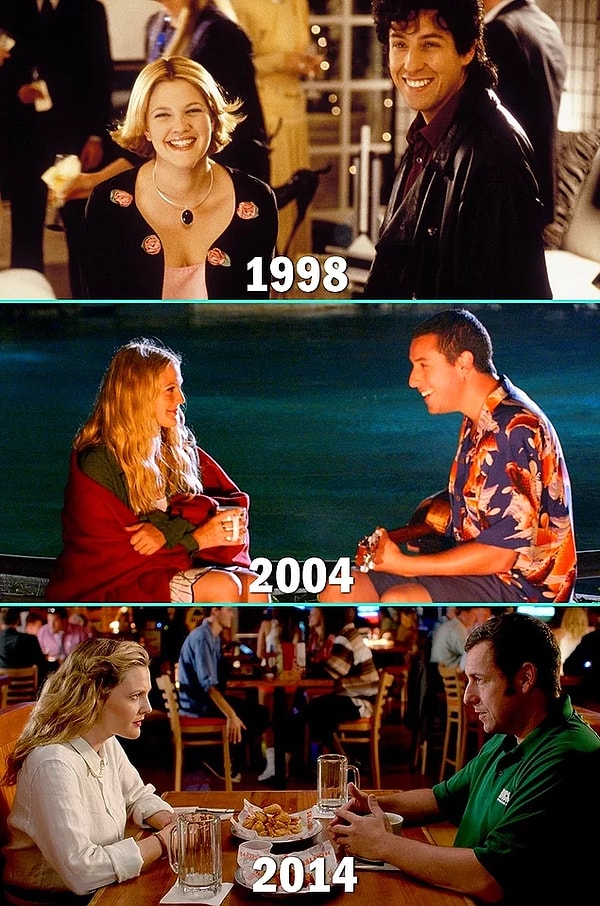 7. Дрю Бэрримор и Адам Сэндлер