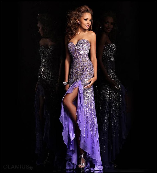 19. Облегающие блестящие вечерние платья