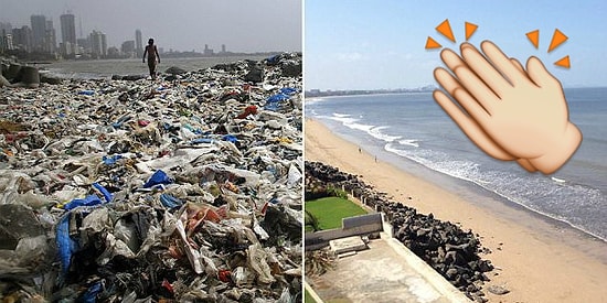 В Индии добровольцы очистили пляж от 5 тысяч тонн мусора