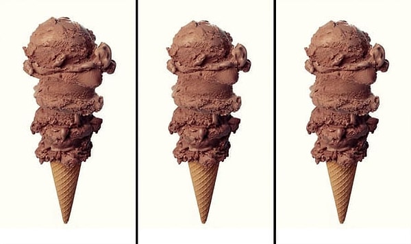1. Итак, начнём! Какое мороженое отличается от двух других?