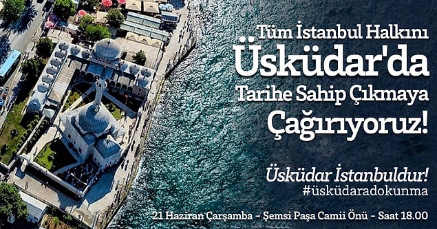 Sosyal medya üzerinden Üsküdar'ın tarihi dokusunu alt üst edeceği öngörülen projeye karşı tepkiler yükseldi.