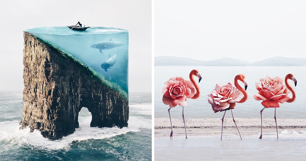 18-летняя художница совмещает неожиданные объекты, создавая сюрреалистичные фото